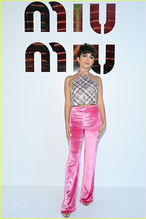 rowan blanchard miu miu|Halle Bailey & Rowan Blanchard Step Out for Miu Miu Fashion .